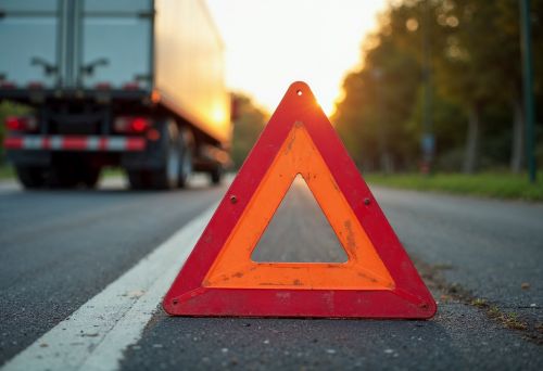 Truck Safety Equipment red warning triangle - Epic Driving School